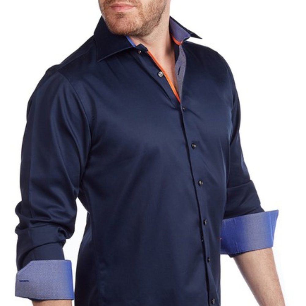 LV's by Levinias Mens Long Sleeve Shirt in Navy